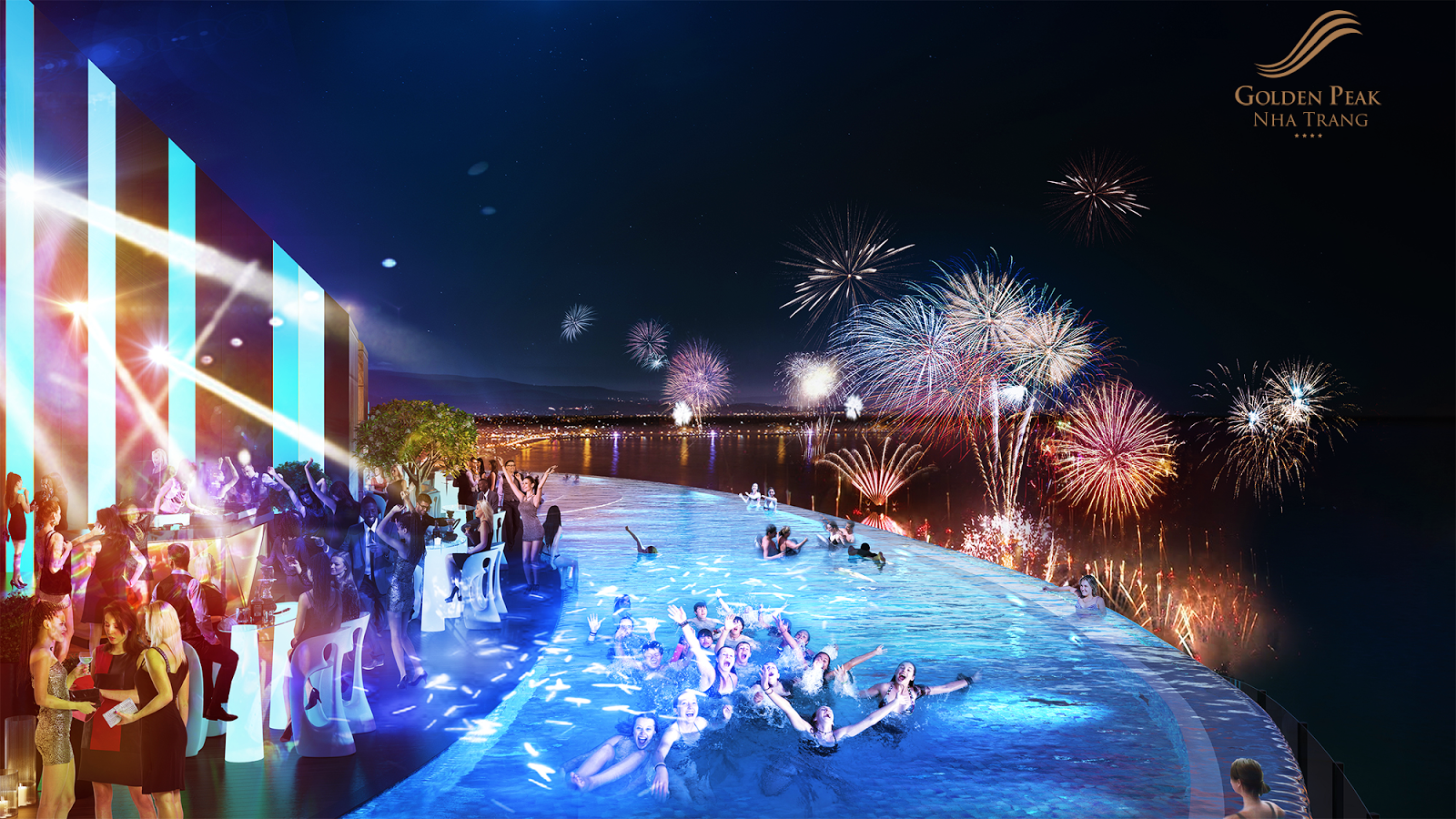 Bể bơi vô cực Golden Peak 28E Trần Phú
