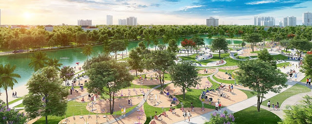 Không gian xanh ngoại khu Vinhomes Smart City Không gian xanh ngoại khu Vinhomes Smart City